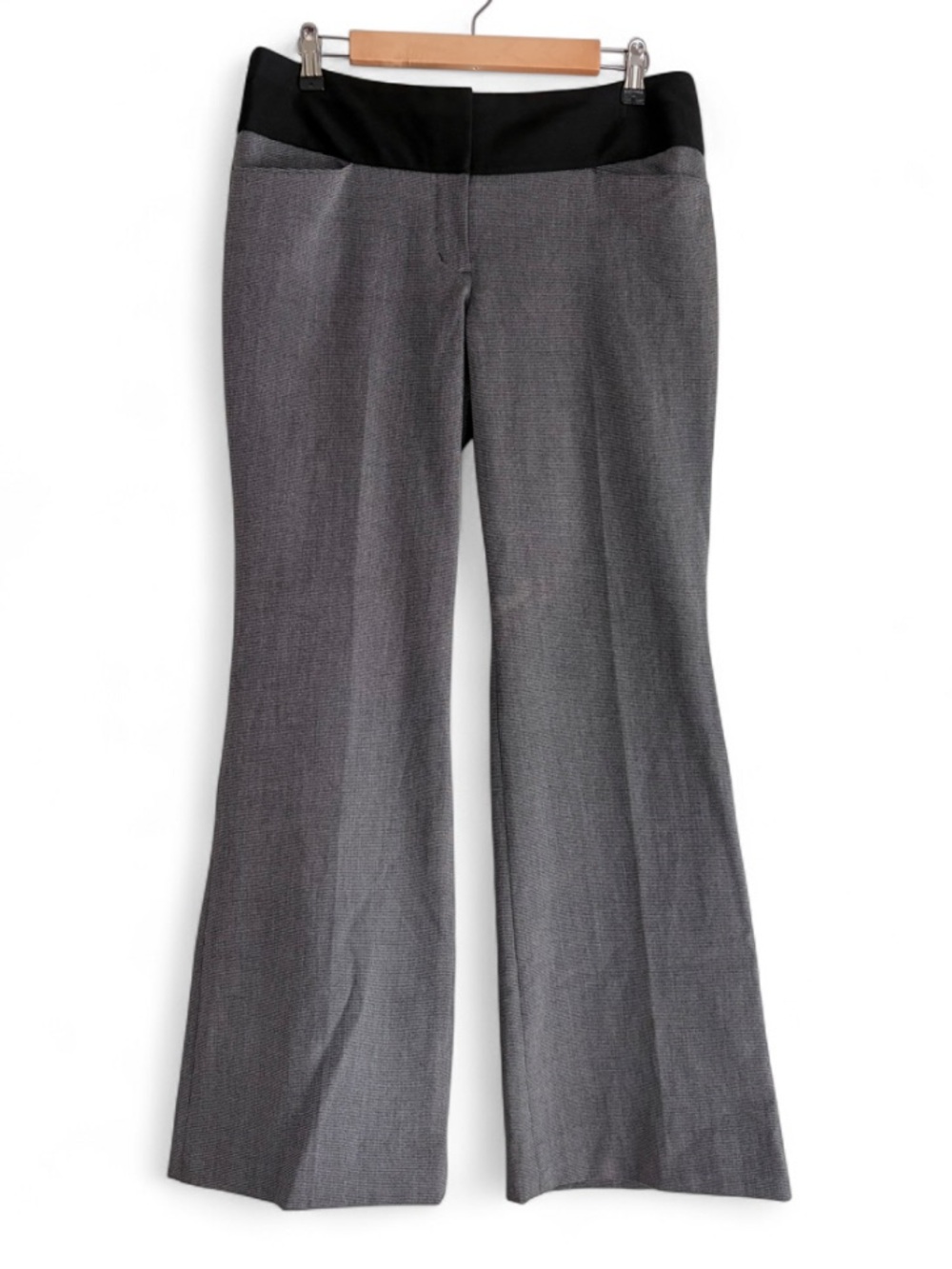 Express Editor Black Tweed Straight Leg Pants Size 8